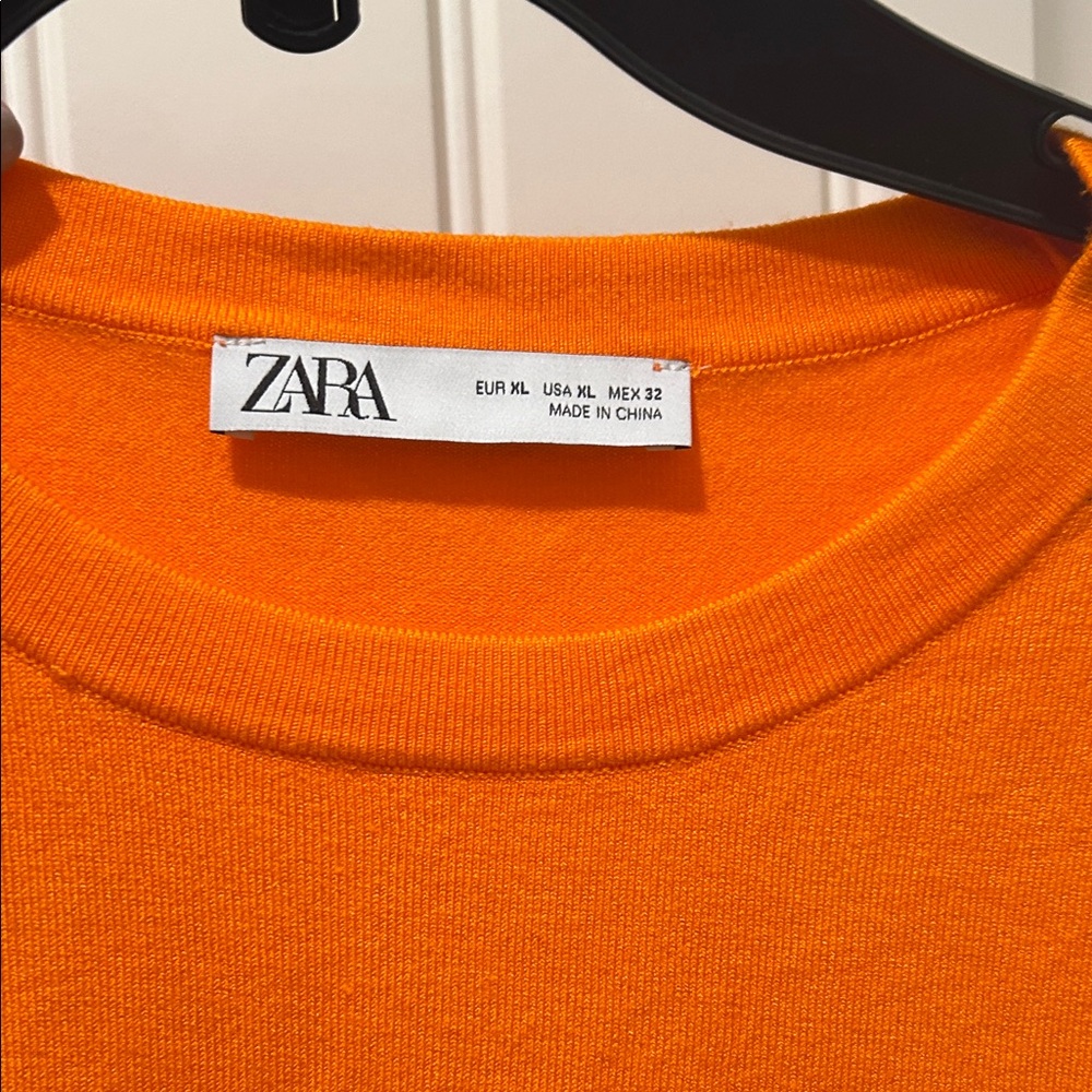 Zara Vibrant Orange Knit Top - Picture 2 of 3